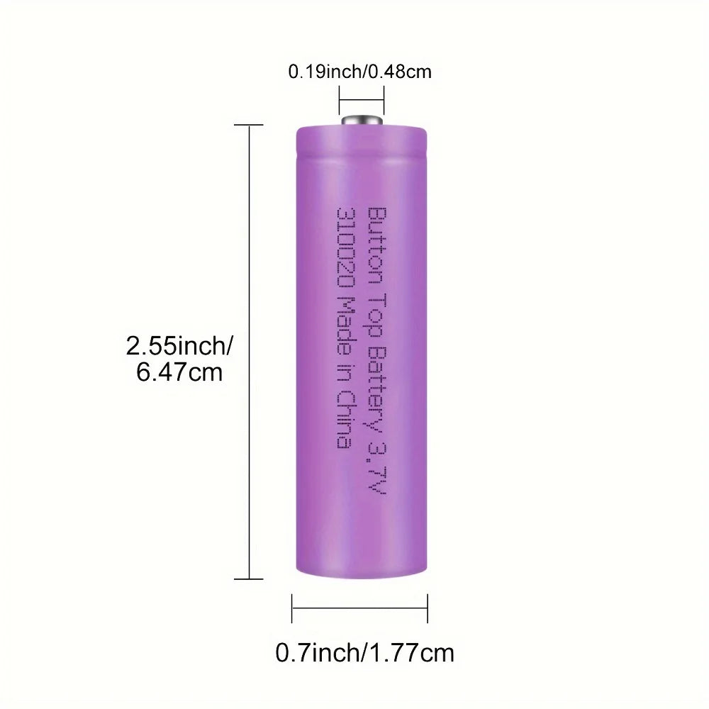 8 Pack 3.7V 2000mAh Rechargeable Lithium Li-ion Batteries for Camera Flashlight Torch Headlamp