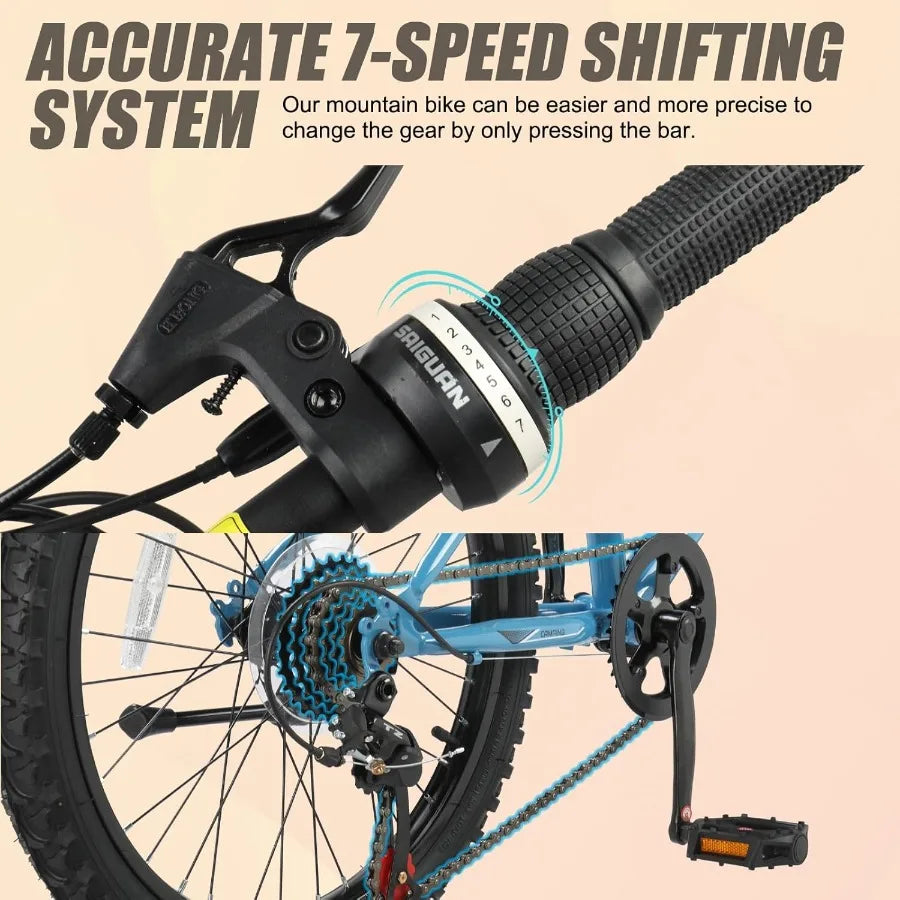 Mountain Bike for Men Women Adult Bicycle Professional 7 or 21 Speed Shifting Double