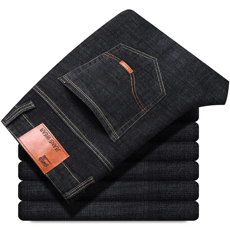 2025 Men's Casual Jeans Classic Style Casual Stretch Slim Fit Jeans Men's Denim Pants
