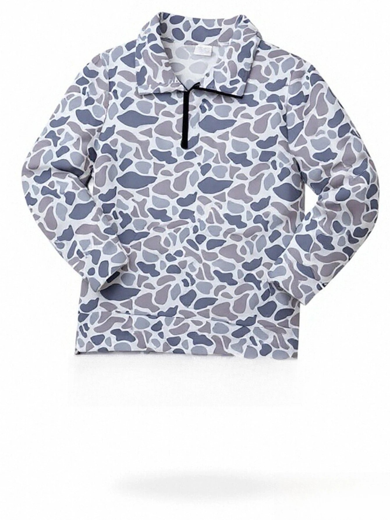 Purple Camo Shirt for Women Polo Shirts Y2K Quarter Zip Camo Hoodie Inner Pullover Top