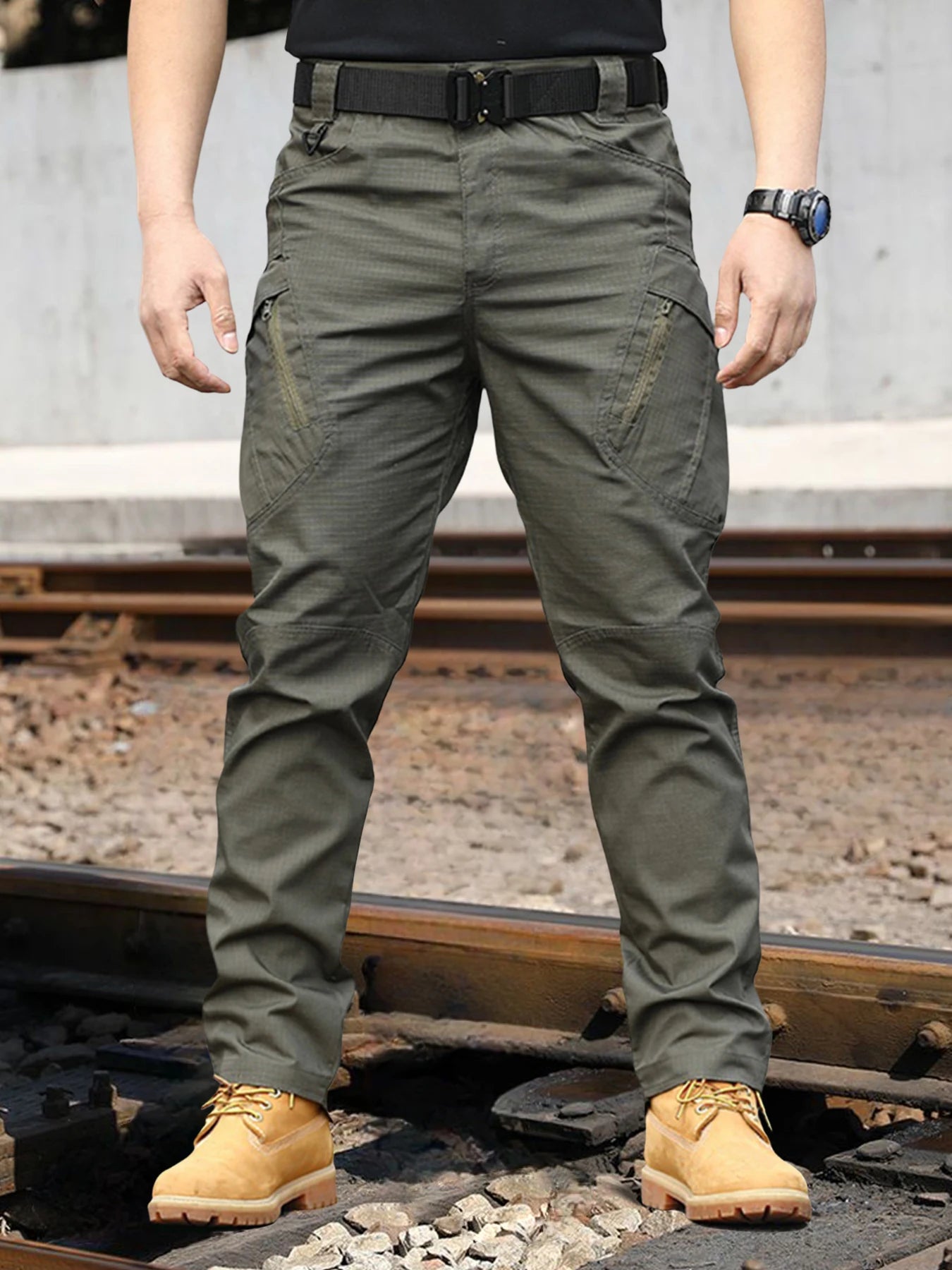 Tactical Work Pants Men's IX9 Tactical Pants Multi-Pocket Large Capacity Wear-resistant