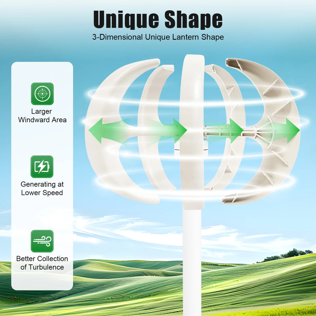 Vertical Axis Wind Turbine Generator Windmill