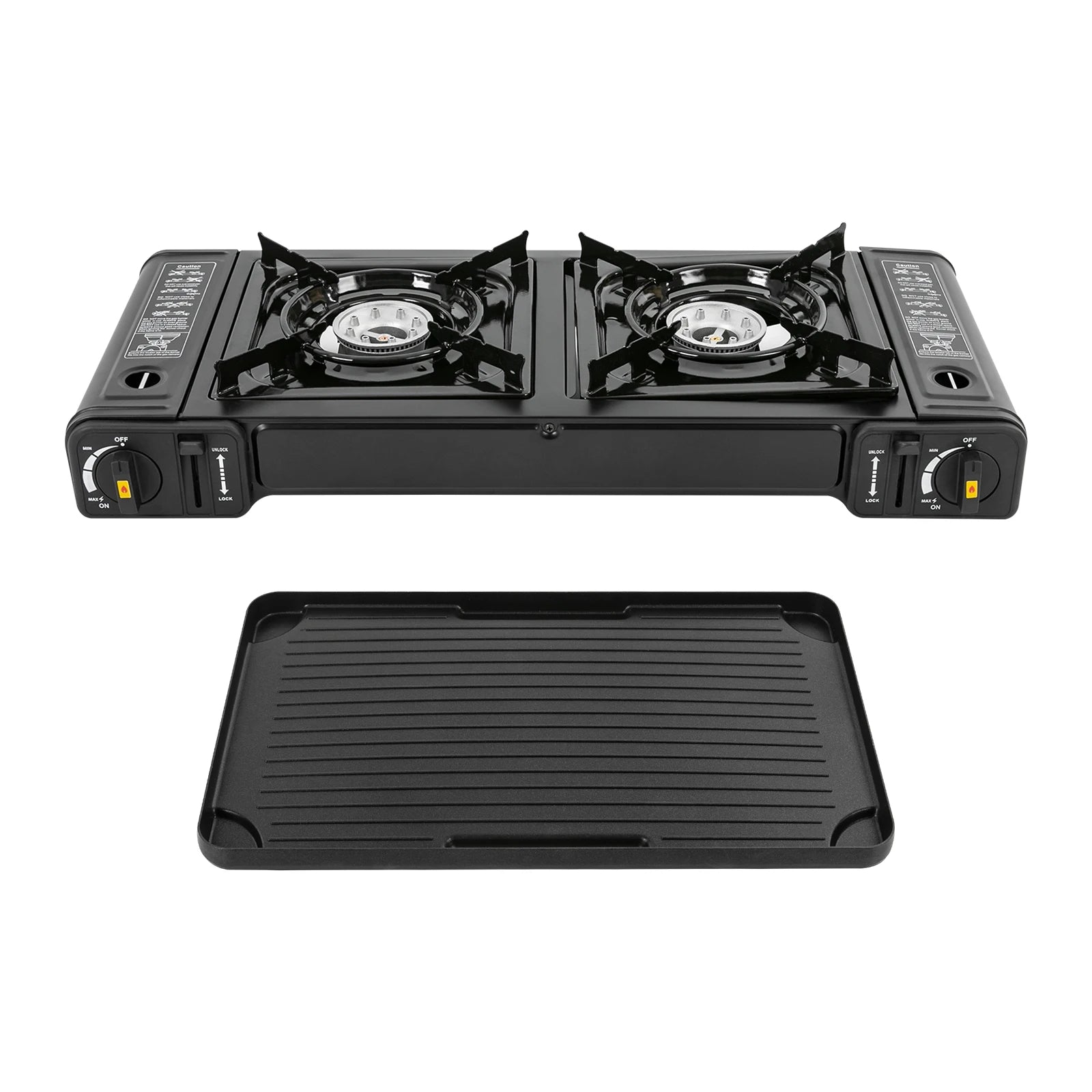 Double Head Barbecue Gas stove with Baking Tray  Home Application Home Outdoor