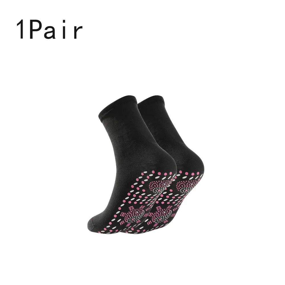 1-3Pair Self Heating Socks Winter Skiing Warm Socks Pain Relief Whole Foot One Size Socks Tourmaline Cold-Resistant
