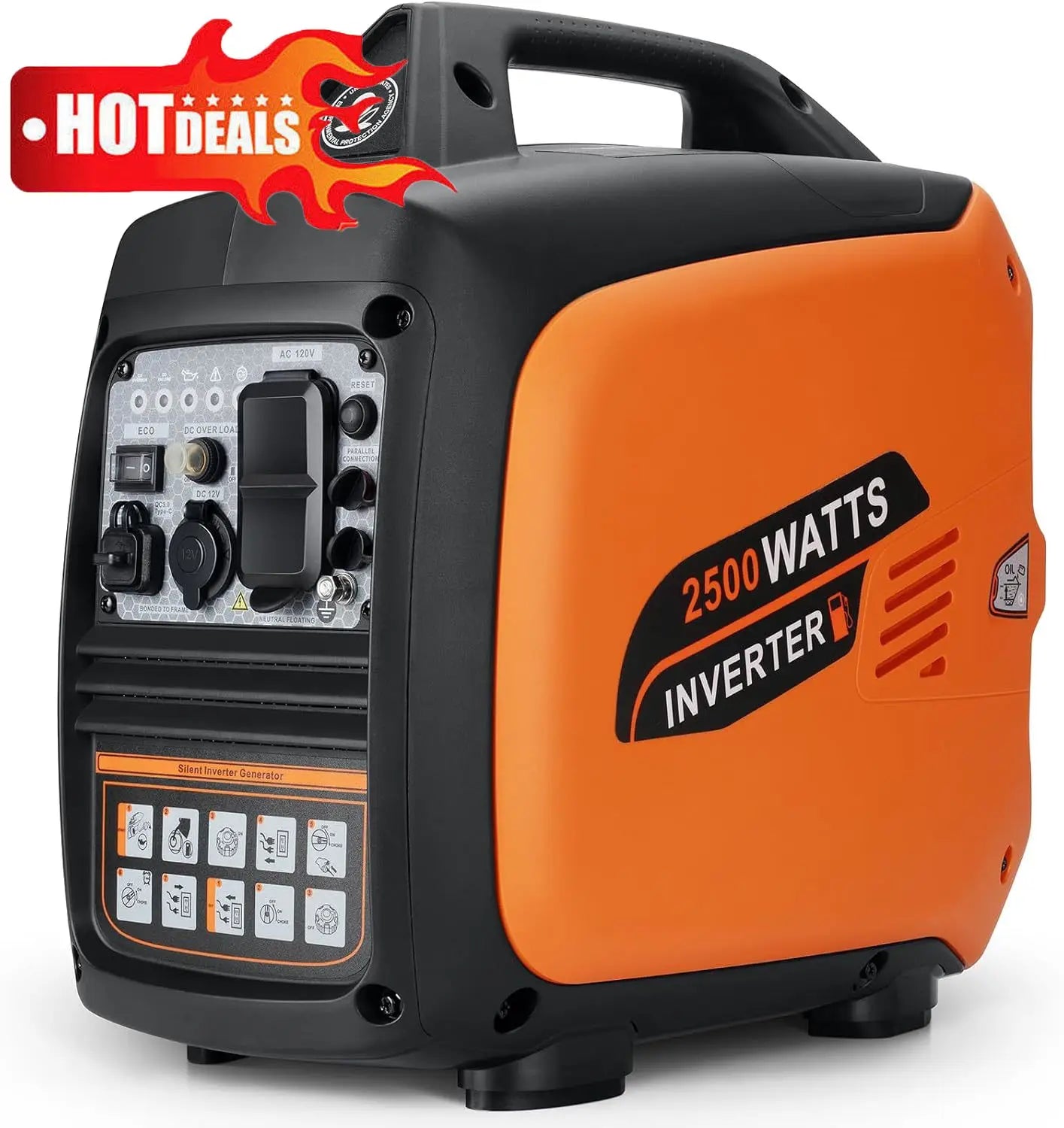 Portable Inverter Gas Powered , Quiet, Emergency Generator