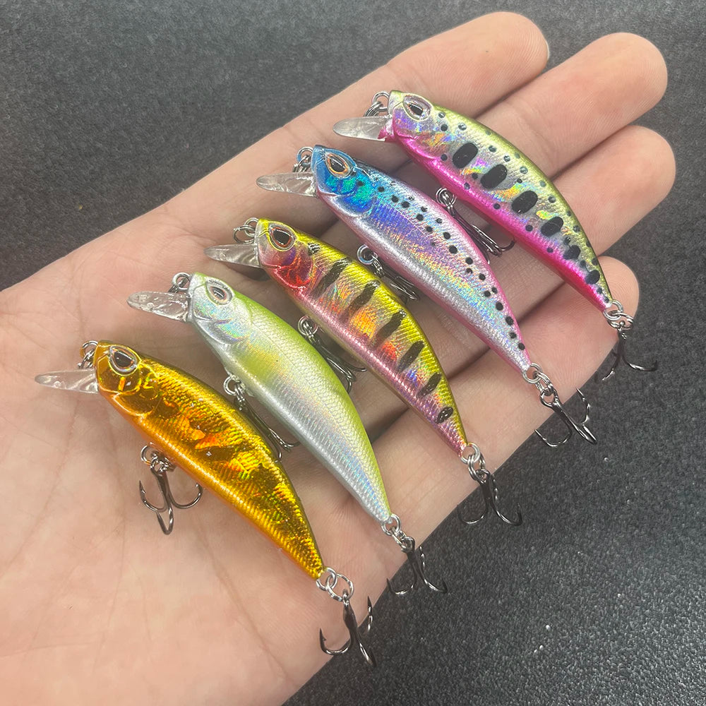 5Pcs/Box Fishing Lure Micro Minnow Wobbler Sinking Artificial Hard Bait