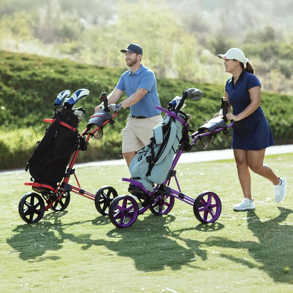 2025&4.0 Golf Push Cart, 3-Wheel Foldable Walking Golf Cart