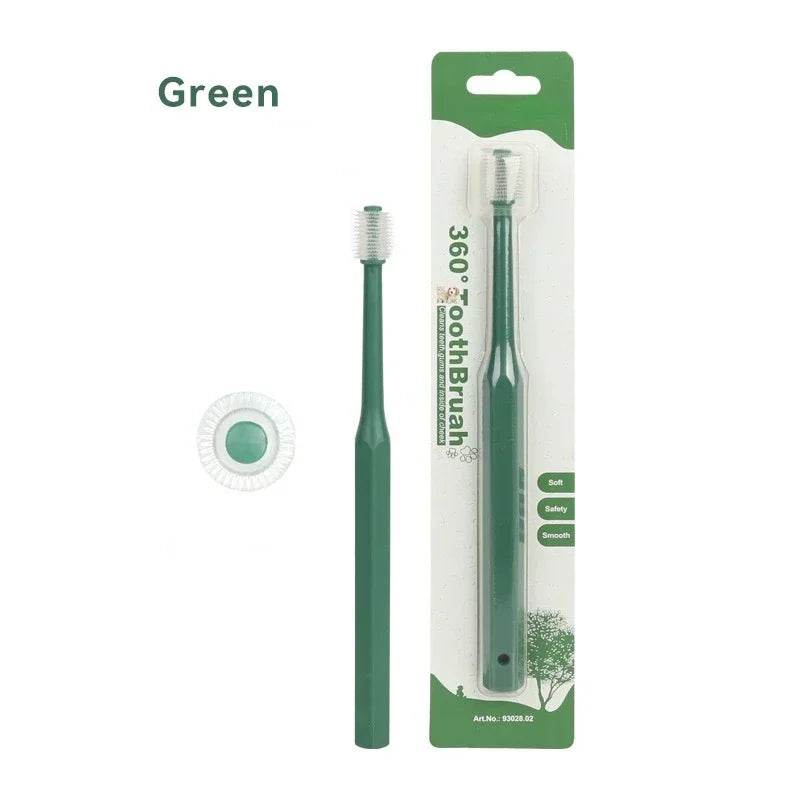 Dog Toothbrush Finger Toothbrush Soft Brushing Dogs Teeth Cleaning 360 Degree Oral Care