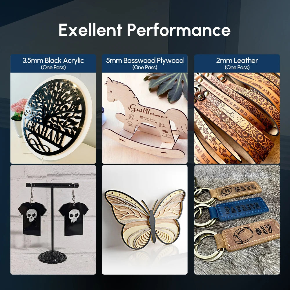 AlgoLaser DIY KIT Powerful Wood Laser Engraver Cutter Wifi Offline Control CNC Metal Glass Logo Printing Engraving Machine Ortur