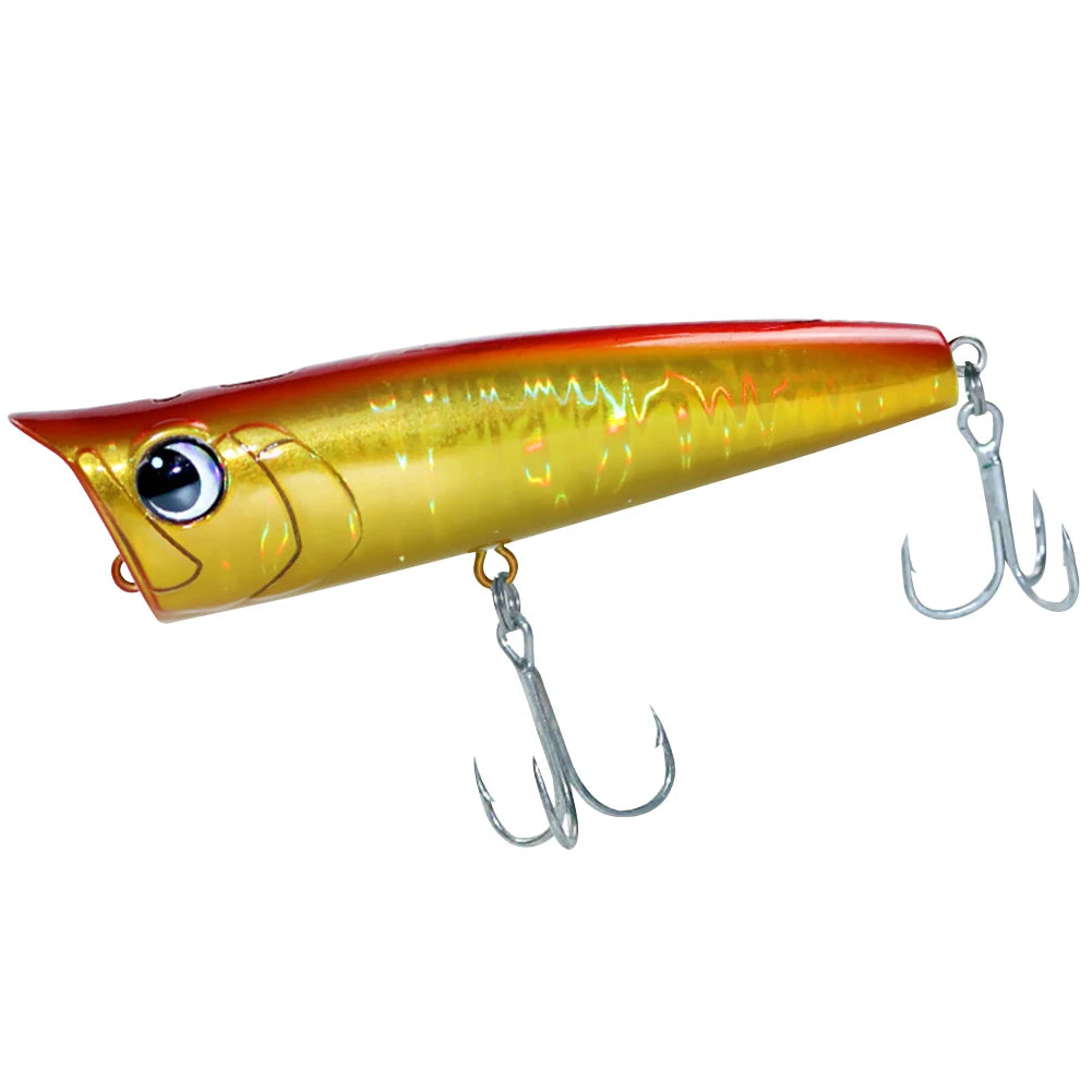 Floating Fishing Lure 90mm 15g Topwater Popper Bait 3D Eyes Artificial Wobbler Swimbait for Freshwater Saltwater Surface Fishing