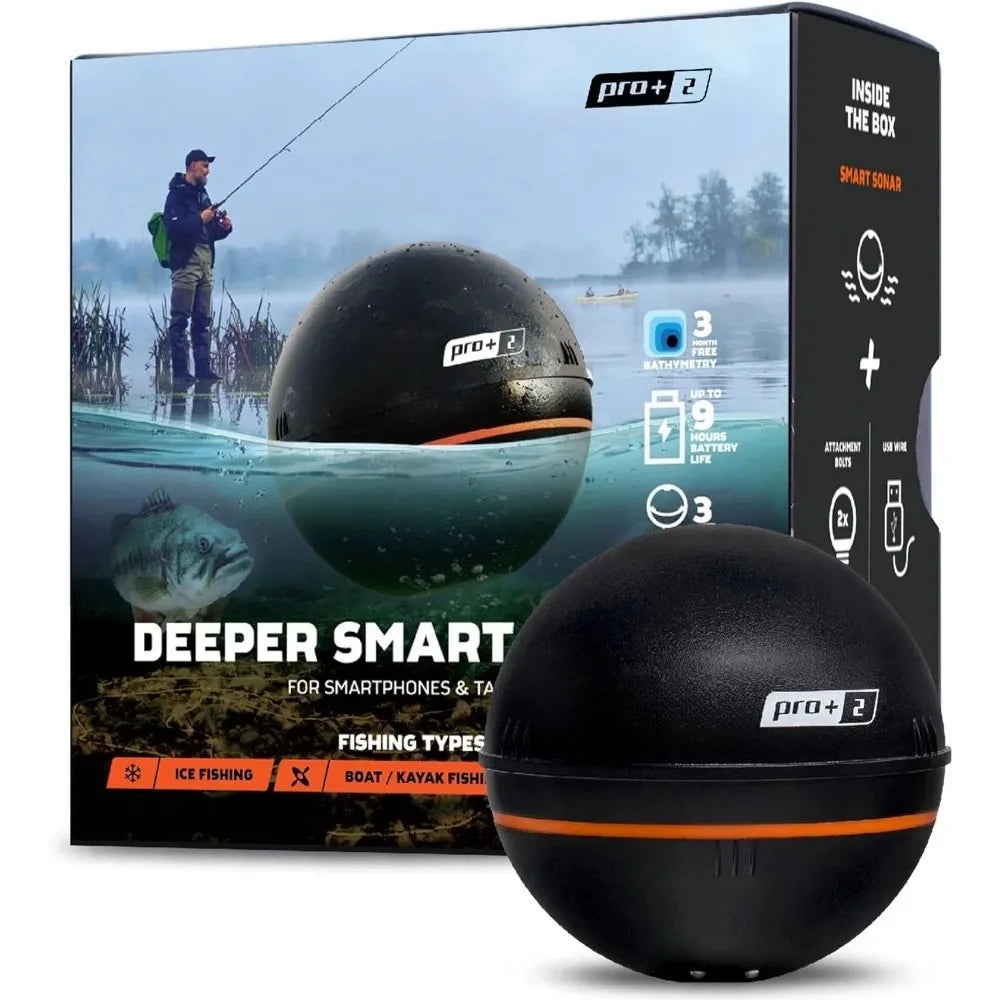 PRO+ 2 Sonar - Portable Fish Finder and Depth Finder with GPS Enabled