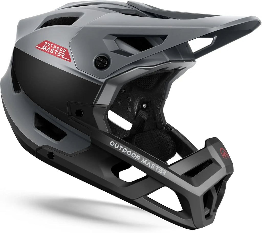 Full face mountain bike helmet - two removable chin pads, ventilated light racing downhill