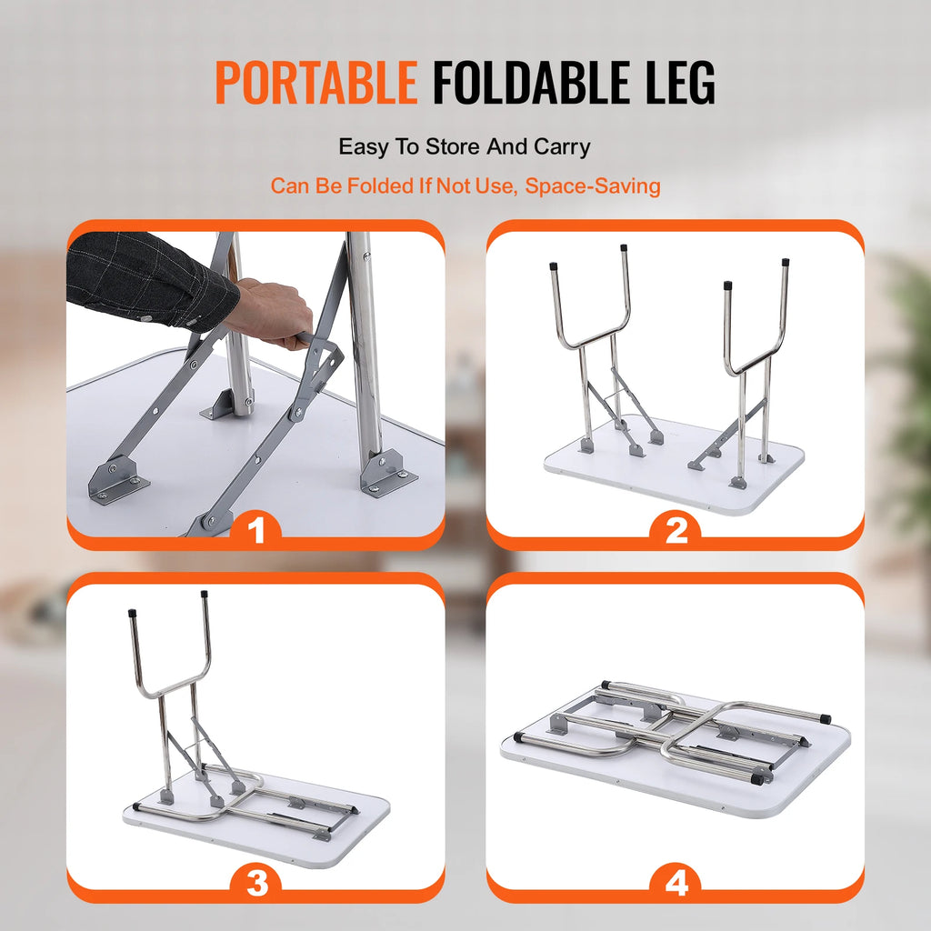 SucceBuy Pet Grooming Table Two Arms with Clamp Dog Grooming Foldable Stand for Medium Small Dogs