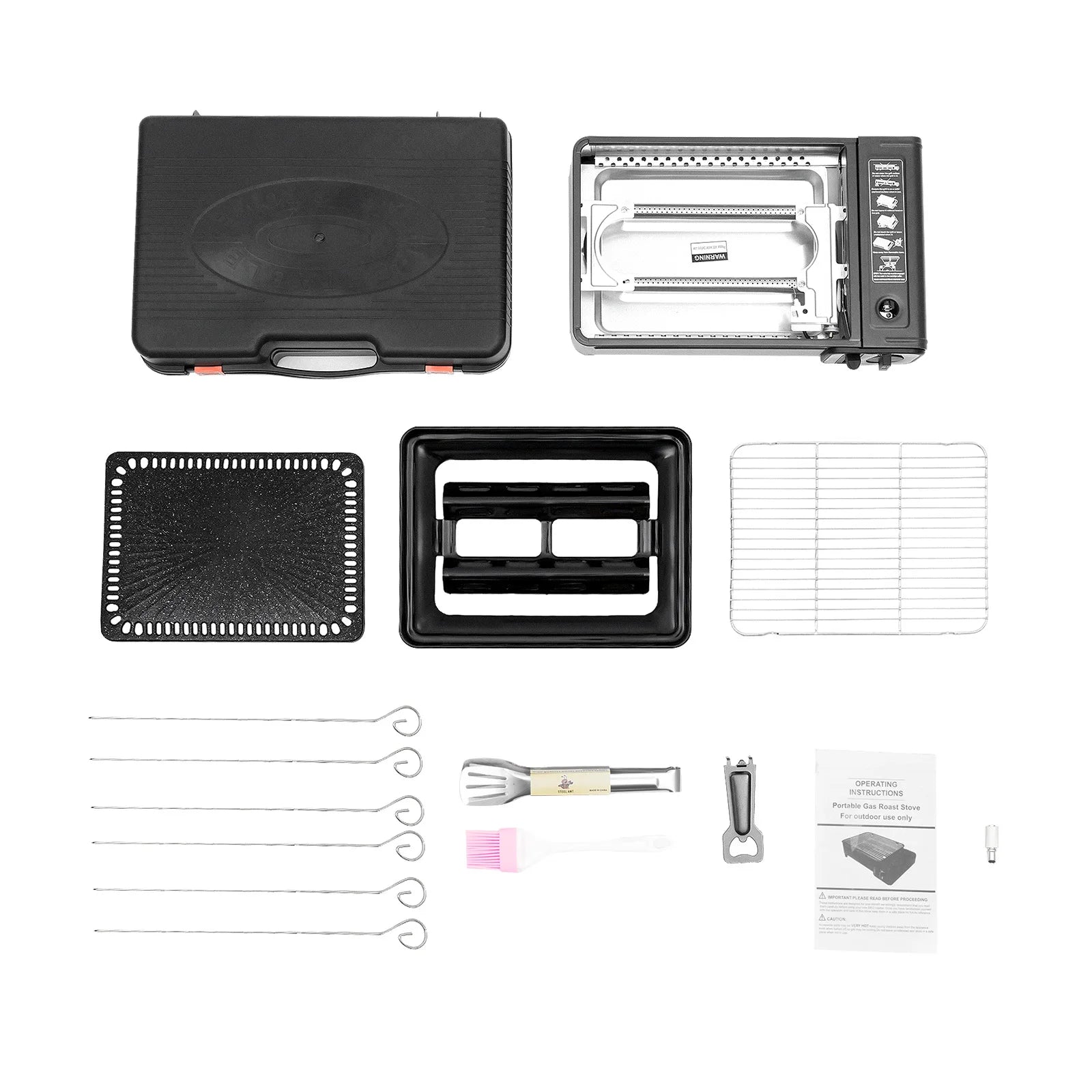 Portable Camping Grill Gas Stove Butane Gas Stove For Camping, Traveling, Trekking  0.25-0.3mpa 41.5*28*11cm