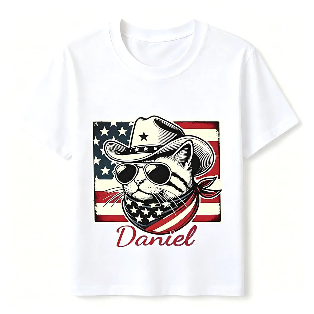 USA American Flag 4th of July Outfit for Men Women Kids,   Eagle Cat Raccoon Funny