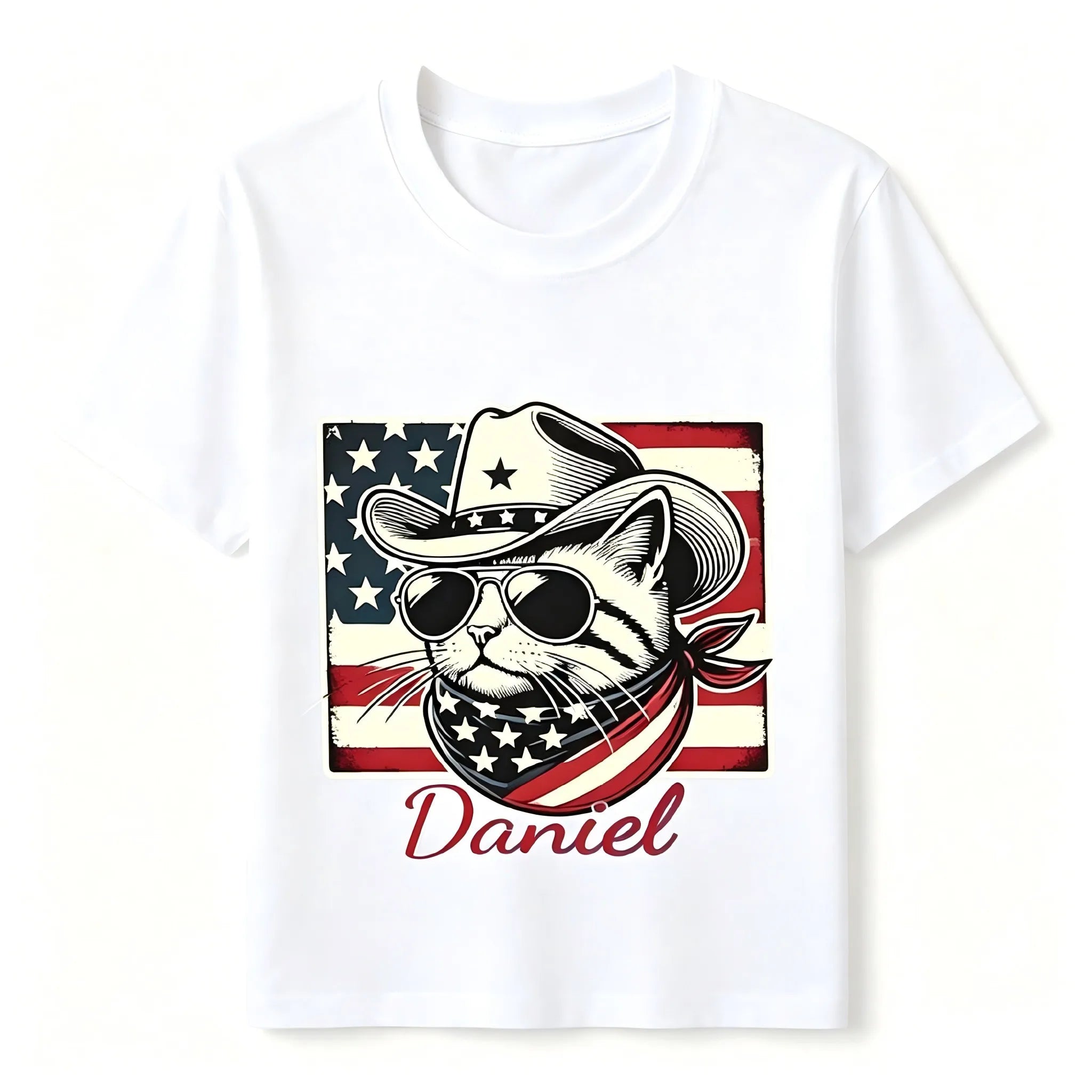 USA American Flag 4th of July Outfit for Men Women Kids,   Eagle Cat Raccoon Funny