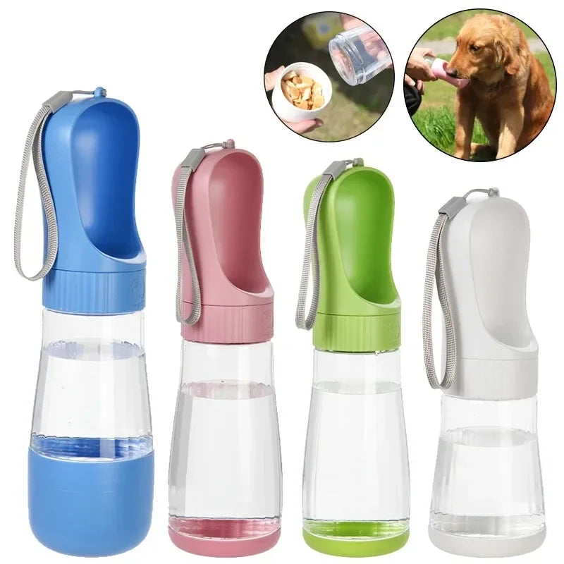 320ML Portable Dog Water Bottle With Food Container Travel 2 in 1 Pet Water Dispenser