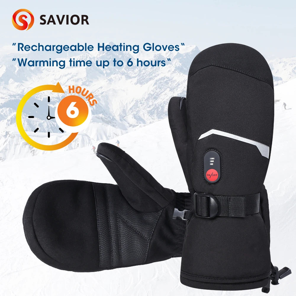 Waterproof Gloves Crab Finger Style Heating Hand Warm Electric Thermal